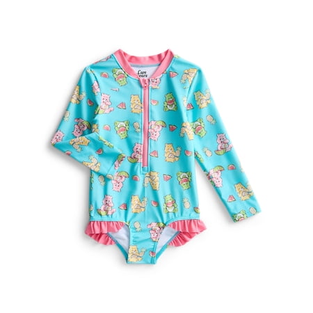 Dreamwave Apparel Character Toddler Girl Rash Guard Swimsuit, Sizes 12M-5T