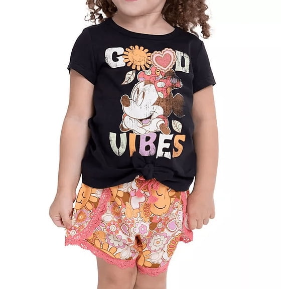 Character Toddler Girls 2-Piece Short Set (Minnie Mouse, 2T)