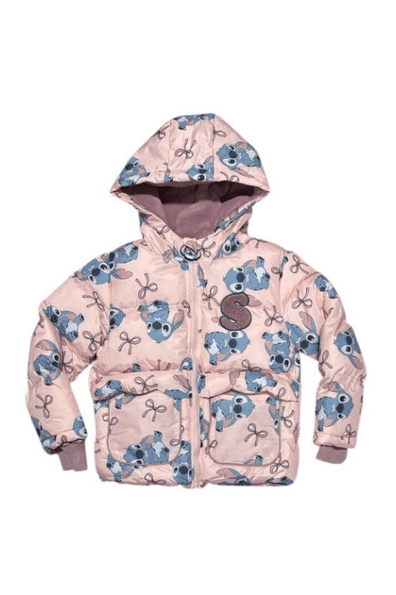 Toddler Girls Cozy Sherpa Lined Puffer Jacket - Stitch 6/6X