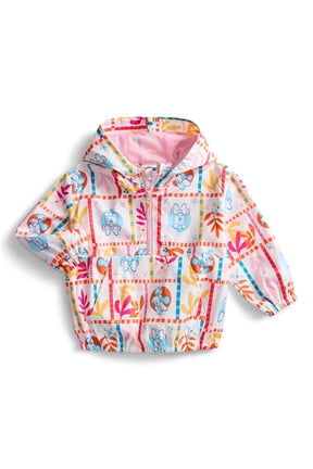 Character Toddler Girl Half- Zip Windbreaker with Hood, Sizes 2T-5T