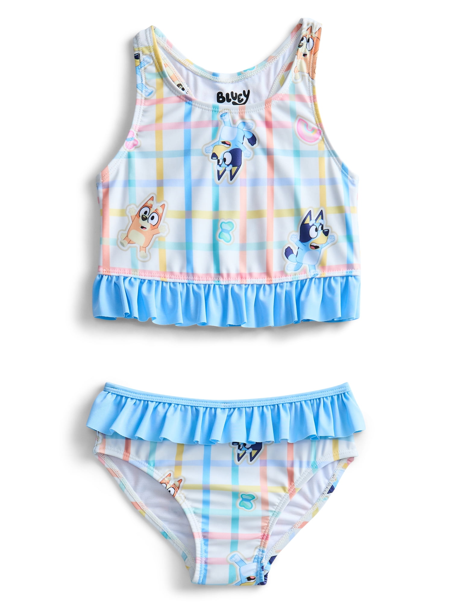 Character Toddler Girl Ruffle Tankini Swimsuit, 2-Piece, Sizes 12M-5T