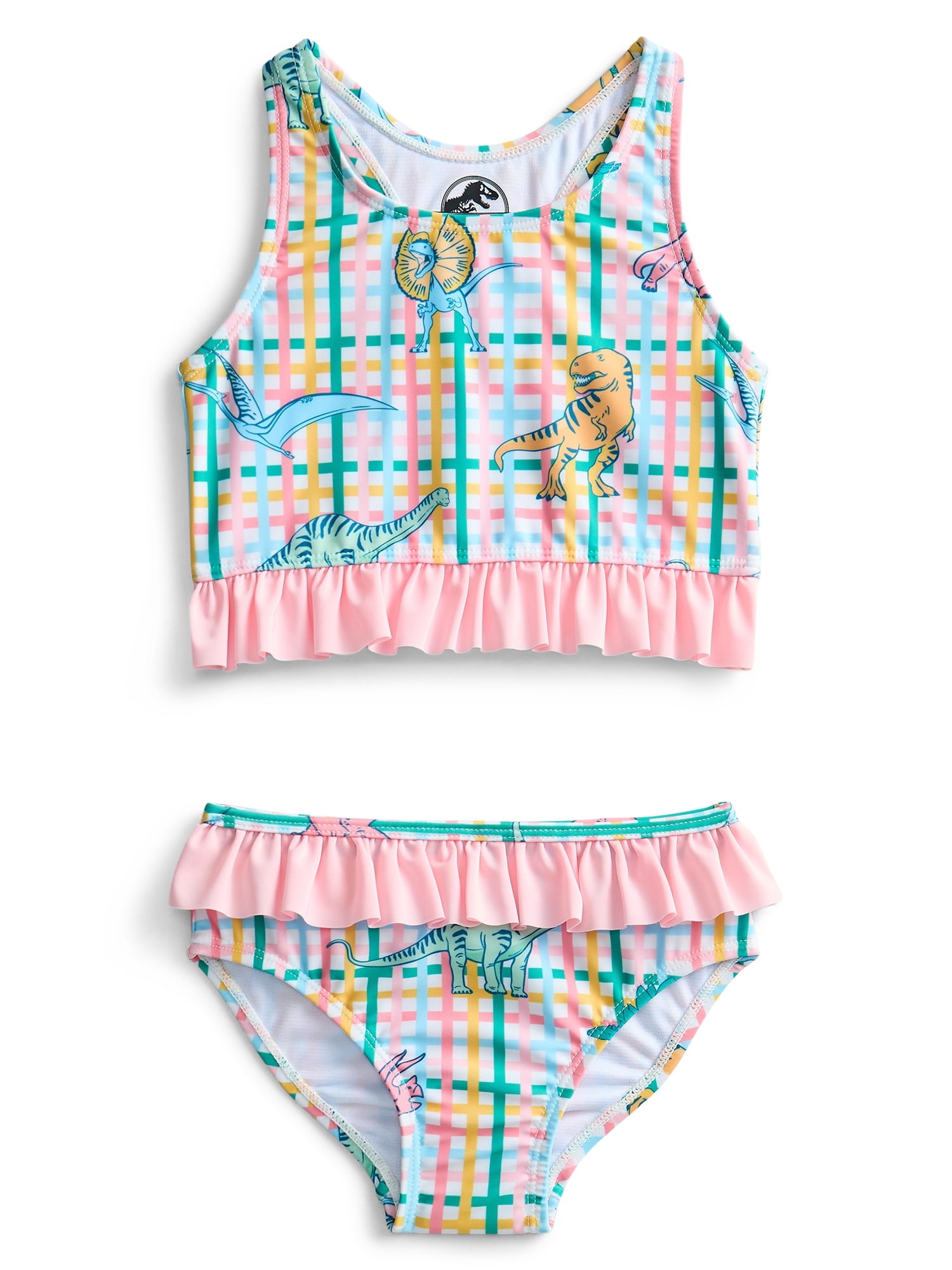 Character Toddler Girl Ruffle Tankini Swimsuit, 2-Piece, Sizes 12M-5T