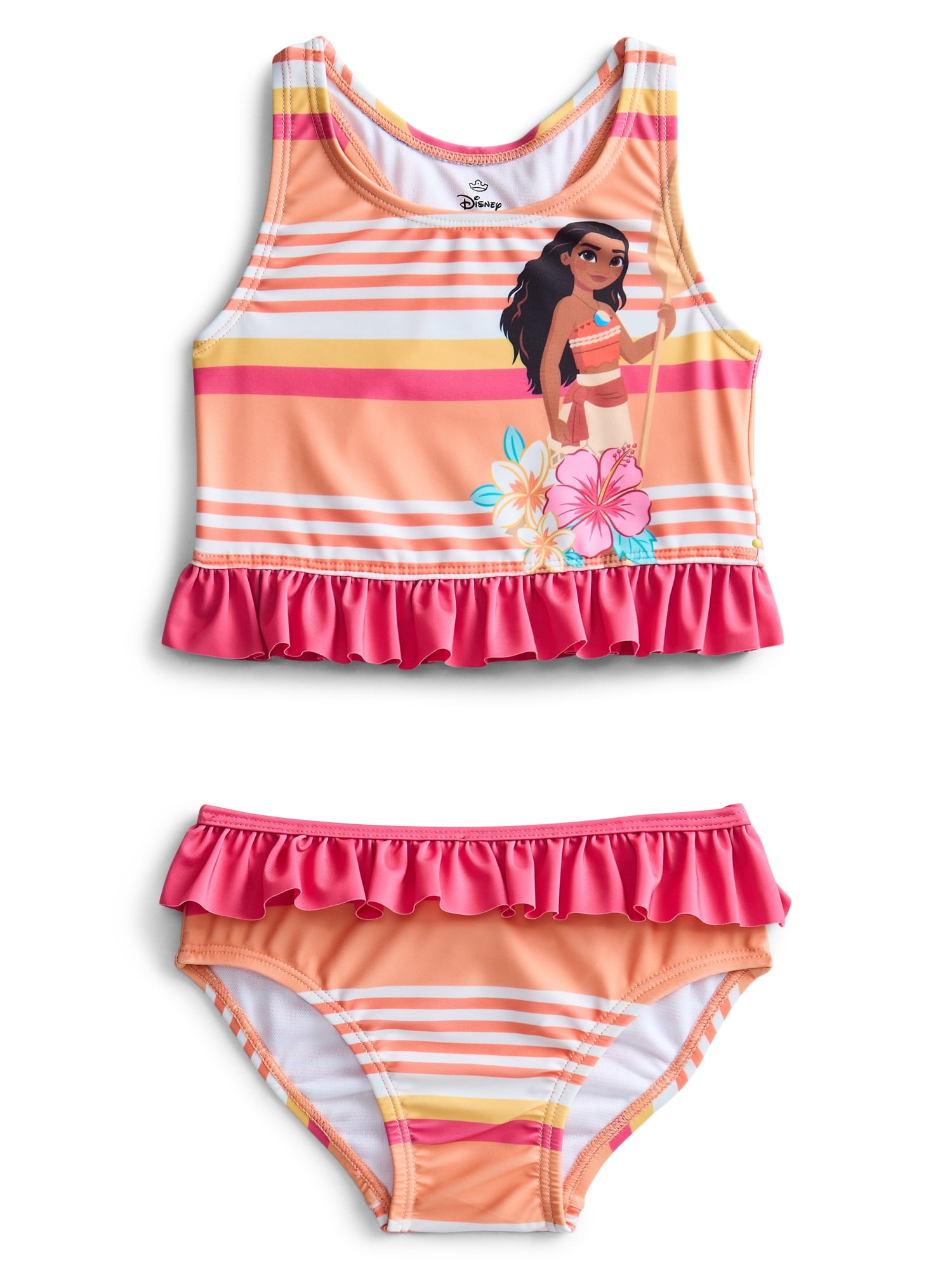 Character Toddler Girl Ruffle Tankini Swimsuit, 2-Piece, Sizes 12M-5T