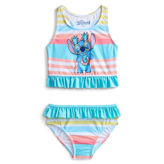 Character Toddler Girl Ruffle Tankini Swimsuit, 2-Piece, Sizes 12M-5T