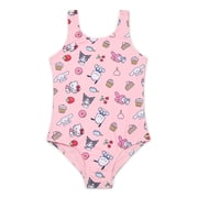 Hello Kitty x Wonder Nation Toddler Girl One-Piece Swimsuit, Sizes 18M-5T