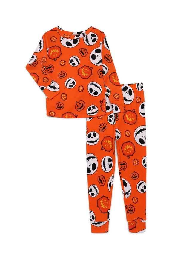 Nightmare Before Christmas Toddlers' Halloween Glow In The Dark Pajama Set, 2-Piece, Sizes 12M-5T
