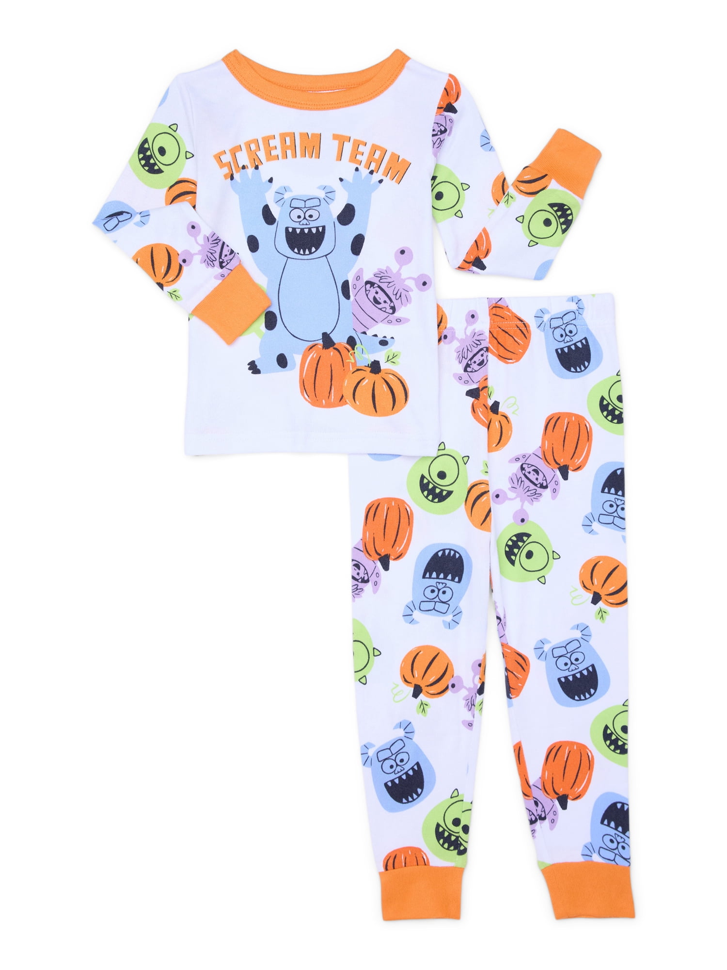 Character Toddler Halloween Glow in the Dark Pajama Set, 2-Piece, Sizes 12M-5T