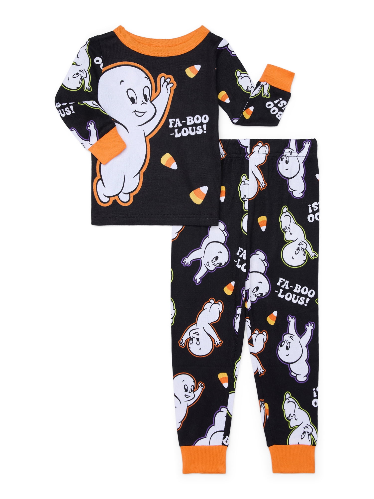 Character Toddler Halloween Glow in the Dark Pajama Set, 2-Piece, Sizes 12M-5T