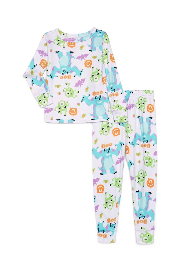 Monsters Inc. Toddlers' Halloween Pajama Top and Pants Set, 2-Piece, Sizes 12M-5T