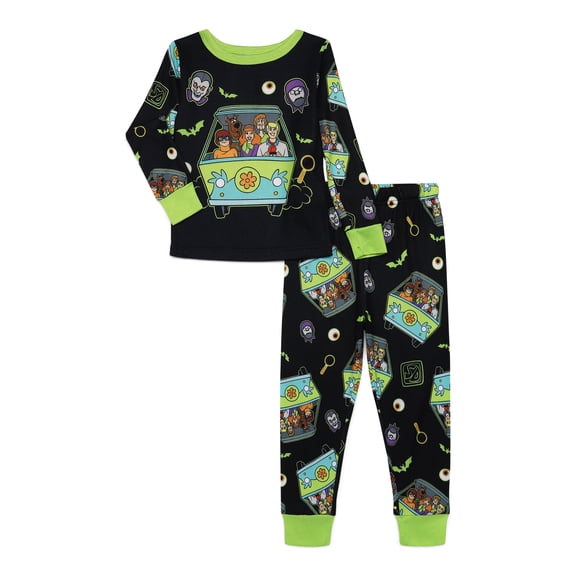Scooby-Doo Toddlers' Halloween Glow In The Dark Pajama Top and Pants Set, 2-Piece, Sizes 12M-5T