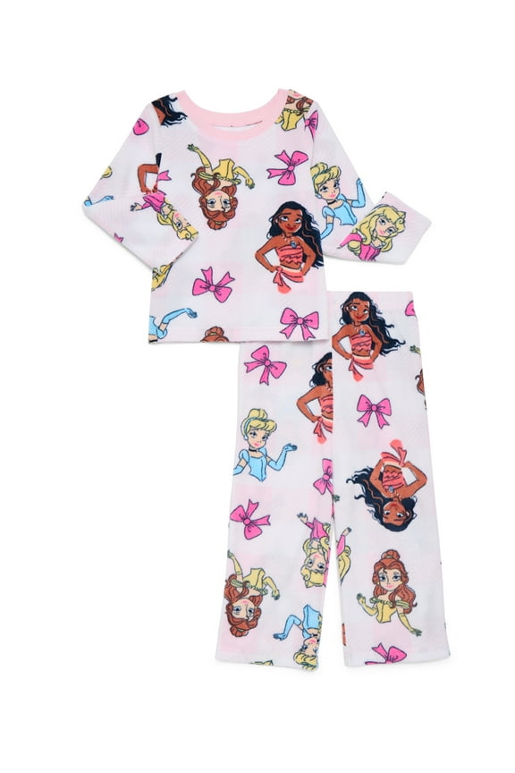 Toddler Girls Microfleece Pajama Top and Pants Set, 2-Piece, Sizes 12M-5T