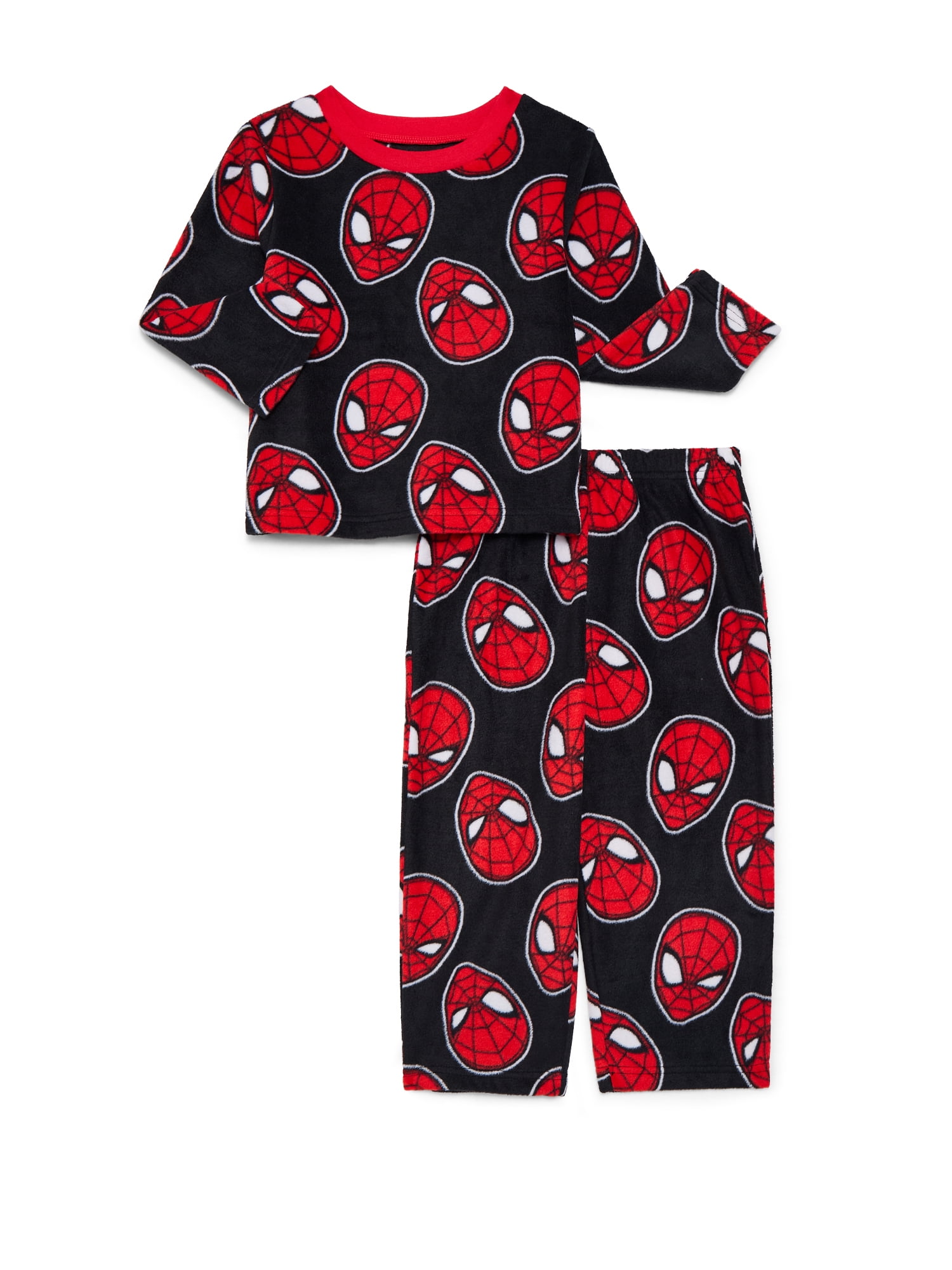 Spider-Man Toddler Boys Microfleece Pajama Top and Pants Set, 2-Piece, Sizes 12M-5T