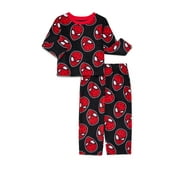 SPONGEBOB SQUAREPANTS Spider-Man Toddler Boys Microfleece Pajama Top and Pants Set, 2-Piece, Sizes 12M-5T