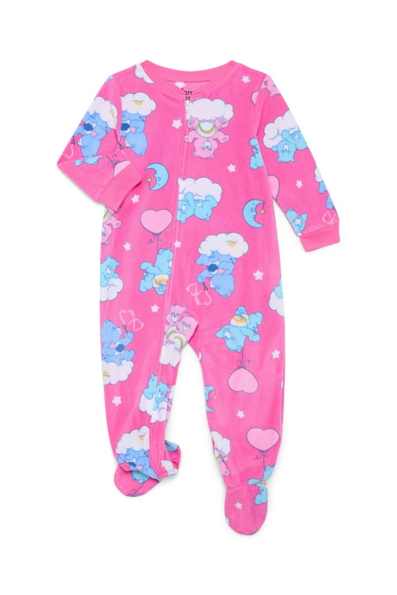 Care Bears Toddler Girls' One Piece Sleeper with Long Sleeves, Sizes 2T-5T