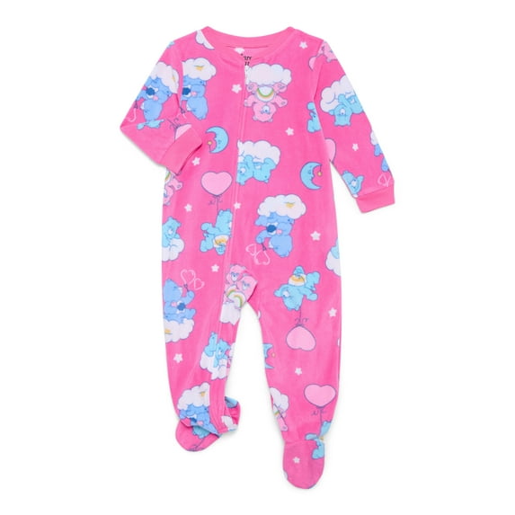 Care Bears Toddler Girls' One Piece Sleeper with Long Sleeves, Sizes 2T-5T