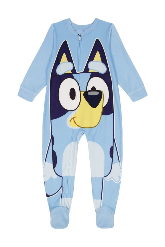 Bluey Toddler's One Piece Sleeper with Long Sleeves, Sizes 2T-5T