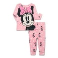 thumbnail image 1 of Minnie Mouse Toddler Long Sleeve Top and Pants Pajama Set, 2-Piece, Sizes 12M-5T, 1 of 8