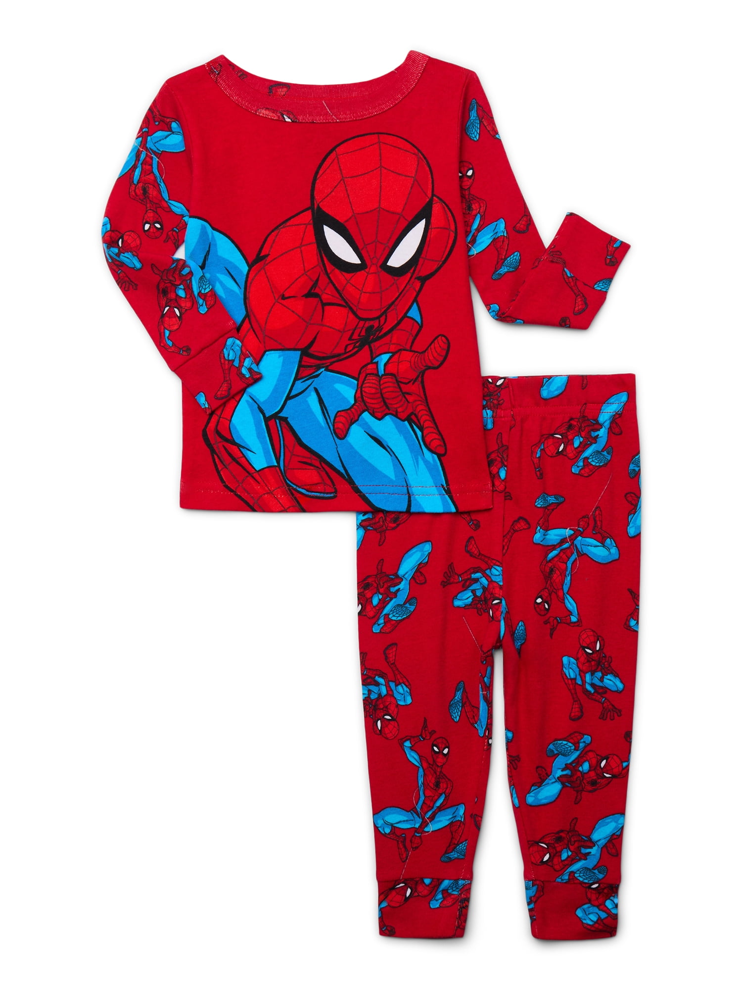 Spider-Man Toddler Long Sleeve Top and Pants Pajama Set, 2-Piece, Sizes 12M-5T