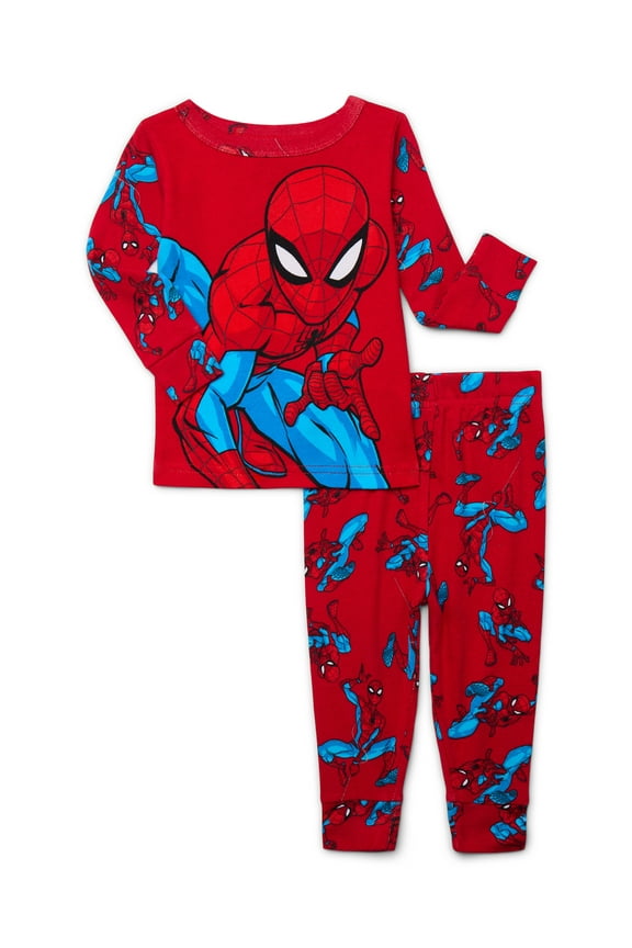 Spider-Man Toddler Long Sleeve Top and Pants Pajama Set, 2-Piece, Sizes 12M-5T