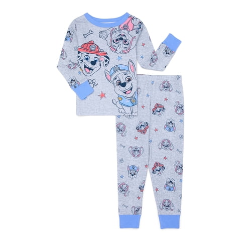 PAW Patrol Toddler Long Sleeve Shirt and Pants Pajama Set, 2-Piece, Sizes 12M-5T
