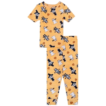 Scooby-Doo Character Toddler Halloween Short Sleeve Top and Pant Pajama Set, 2-Piece, Sizes 12M-5T