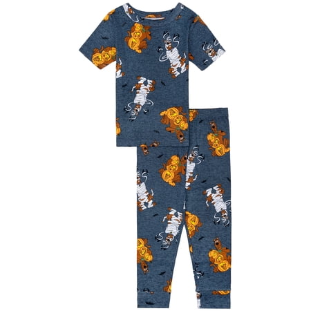 Scooby-Doo Character Toddler Halloween Short Sleeve Top and Pant Pajama Set, 2-Piece, Sizes 12M-5T