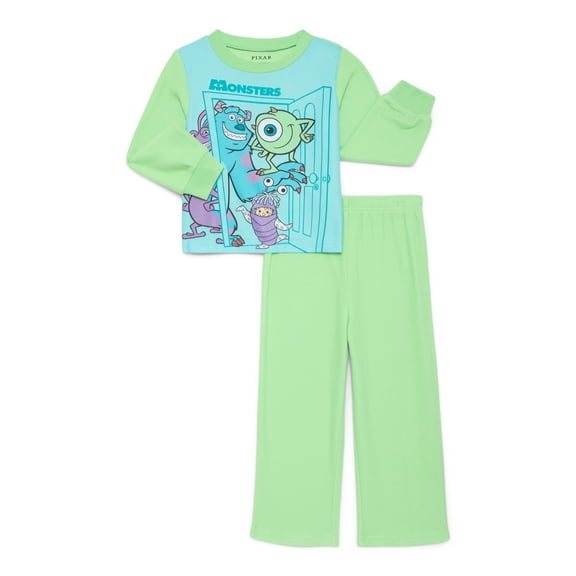 Disney Pixar Monsters Inc Toddler Boys Long Sleeve Top and Pants Pajama Set, 2-Piece, Sizes 12M-5T