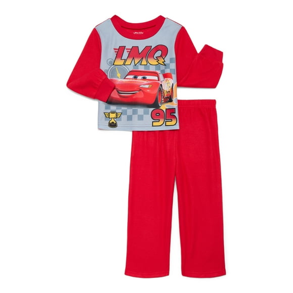 Disney Pixar Cars Toddler Boys Long Sleeve Top and Pants Pajama Set, 2-Piece, Sizes 12M-5T