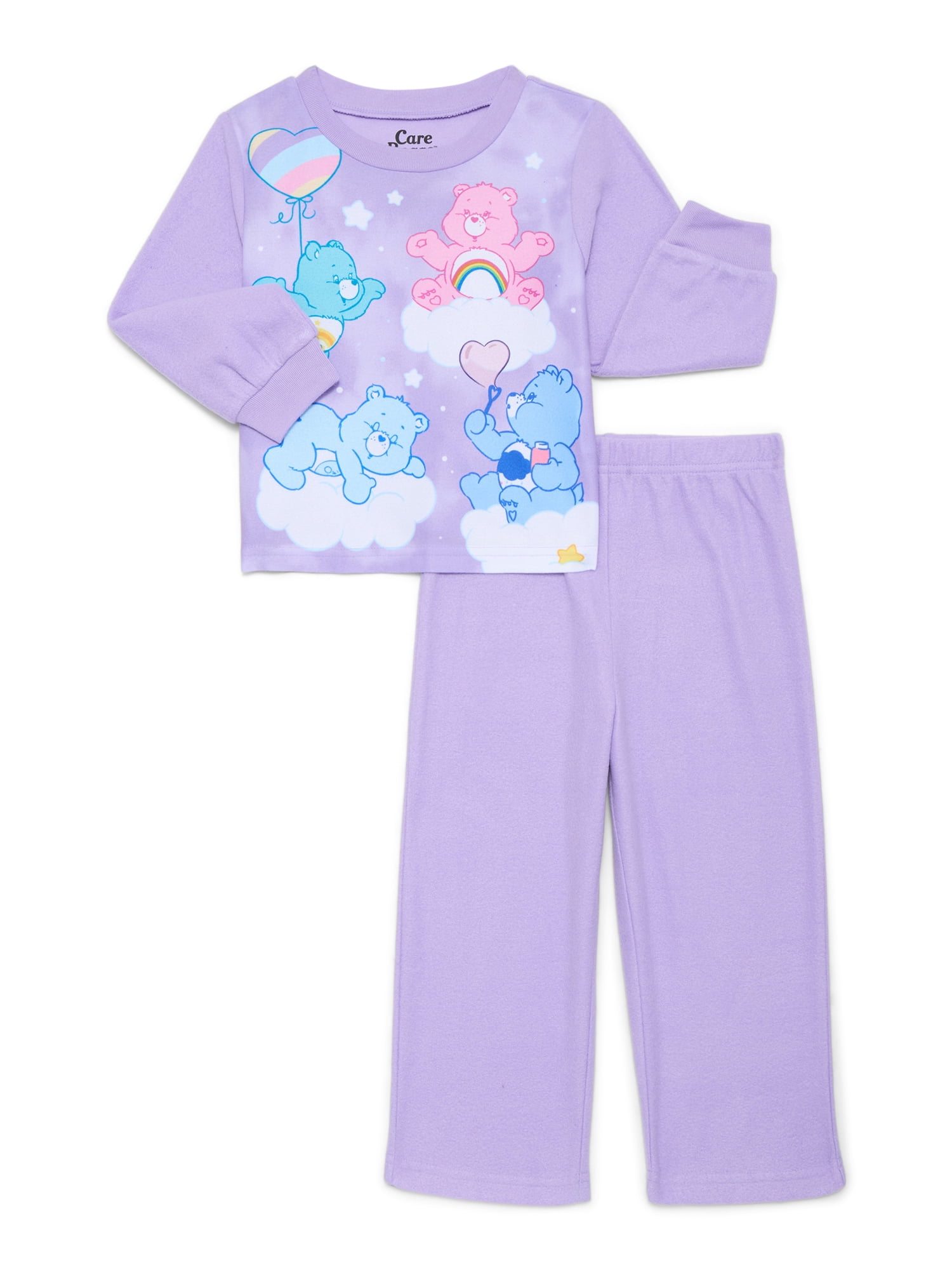 Care Bears Toddler Girls Long Sleeve Top and Pants Pajama Set, 2-Piece, Sizes 12M-5T