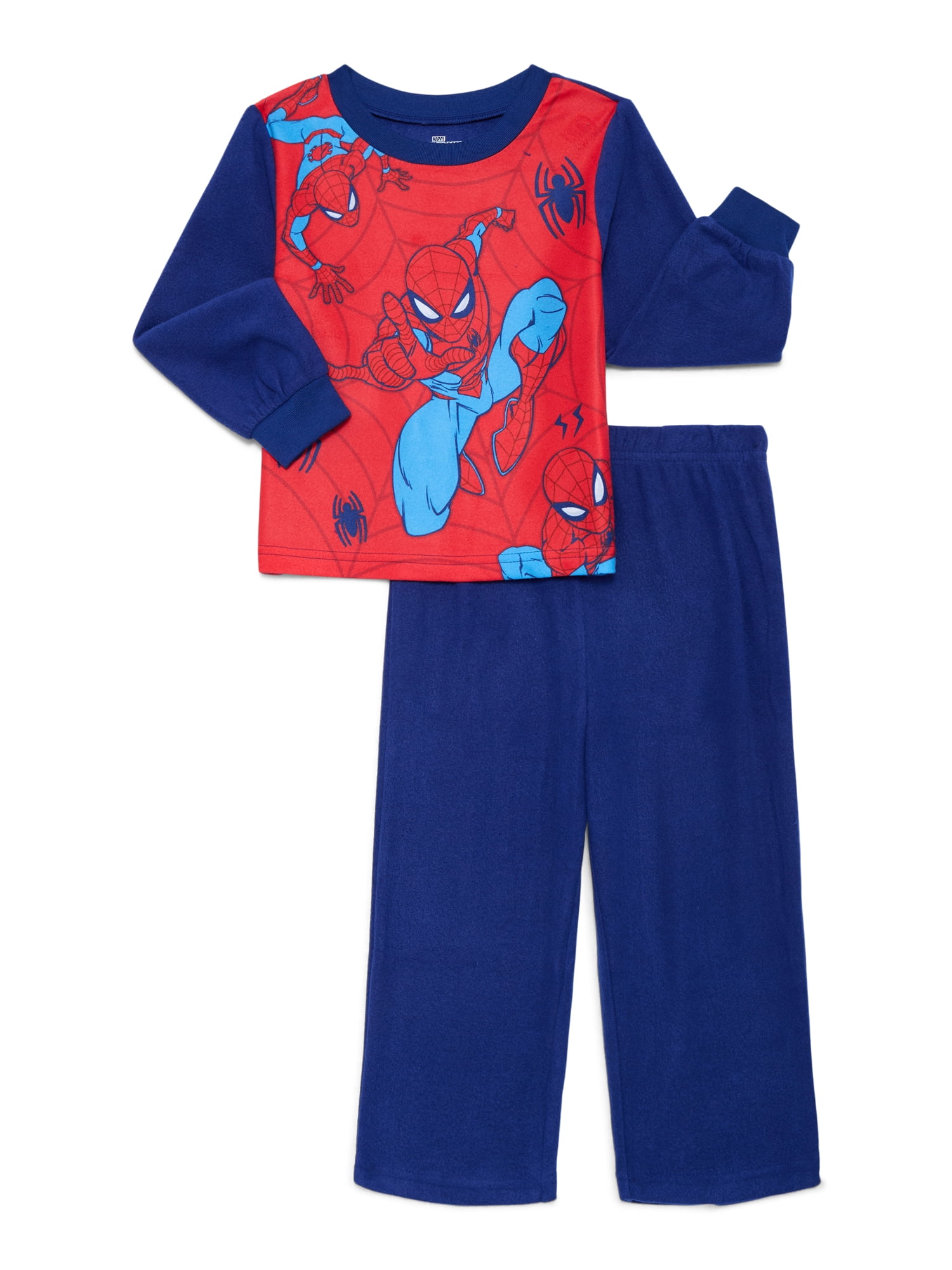 Spider-Man Toddler Boys Long Sleeve Top and Pants Pajama Set, 2-Piece, Sizes 12M-5T