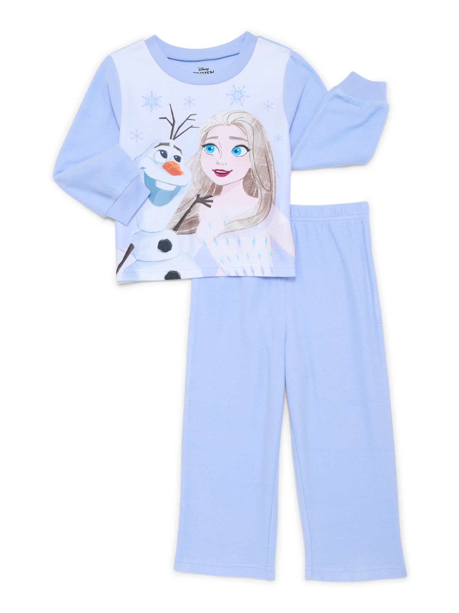 Disney Frozen Toddler Girls Long Sleeve Top and Pants Pajama Set, 2-Piece, Sizes 12M-5T