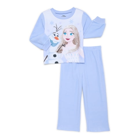 Disney Frozen Toddler Girls Long Sleeve Top and Pants Pajama Set, 2-Piece, Sizes 12M-5T
