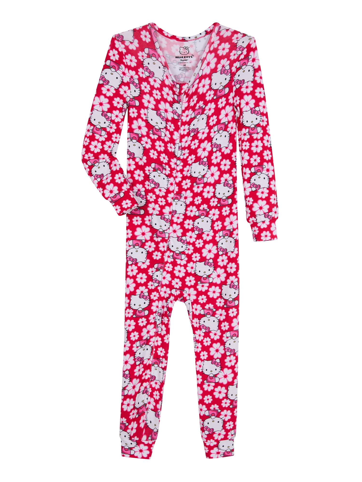 Hello Kitty Baby and Toddlers' One-Piece Sleeper, Sizes 12M-5T