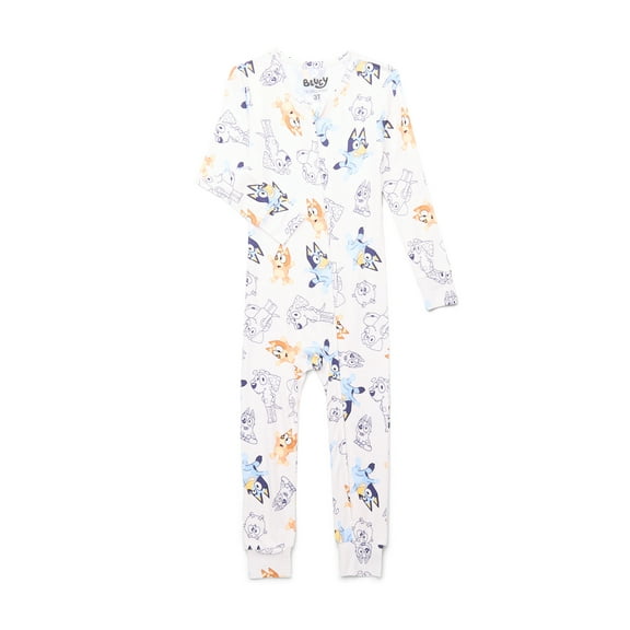 Bluey Baby and Toddlers' One-Piece Sleeper, Sizes 12M-5T
