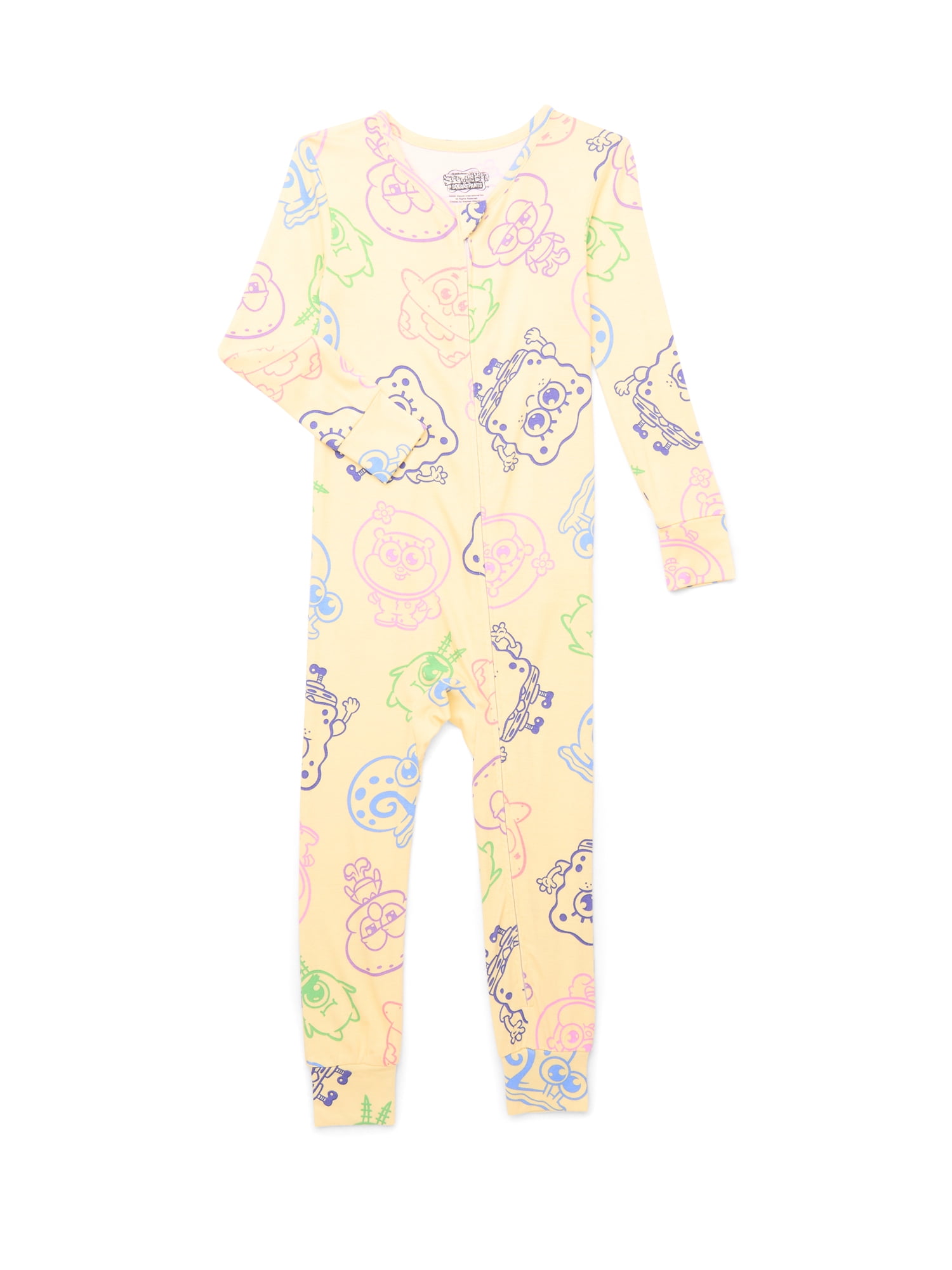 SpongeBob SquarePants Baby and Toddlers' One-Piece Sleeper, Sizes 12M-5T