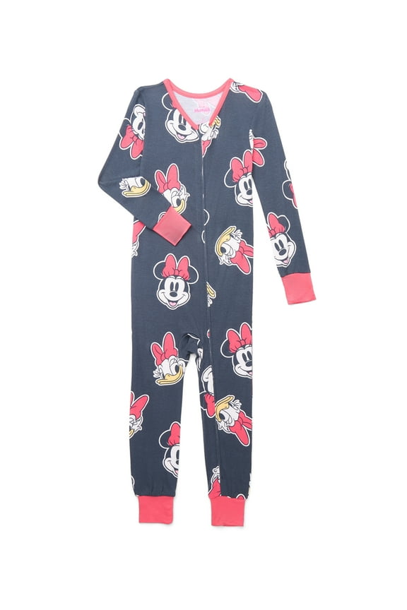Minnie Mouse Baby and Toddler Girls' One-Piece Sleeper, Sizes 12M-5T