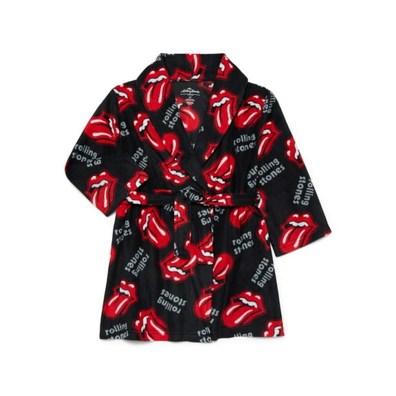 Rolling Stones Toddler Boys or Girls Fleece Bathrobe Pajamas, Sizes 2T-5T