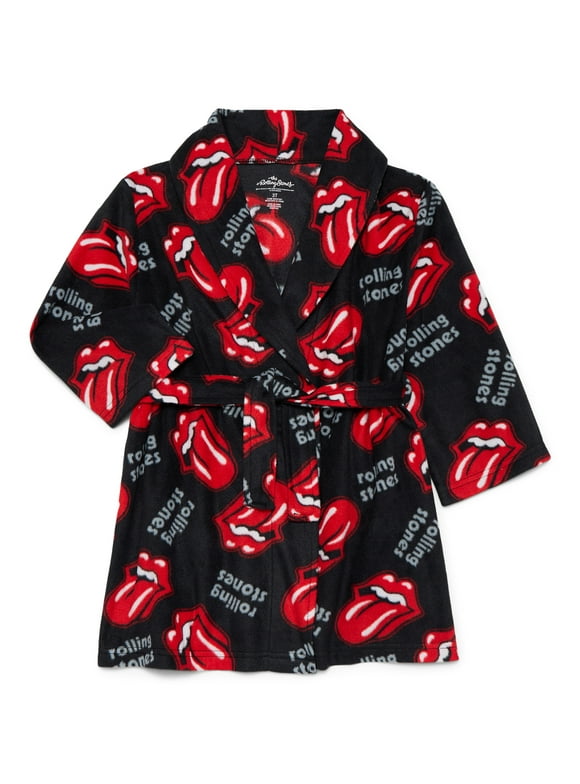 Rolling Stones Toddler Boys or Girls Fleece Bathrobe Pajamas, Sizes 2T-5T
