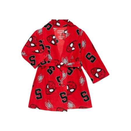 Spider-Man Toddler Boys Fleece Bathrobe Pajamas, Sizes 2T-5T