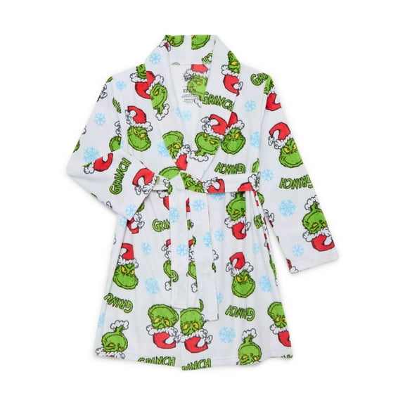 Dr. Seuss The Grinch Toddler Boys Fleece Bathrobe Pajamas, Sizes 2T-5T