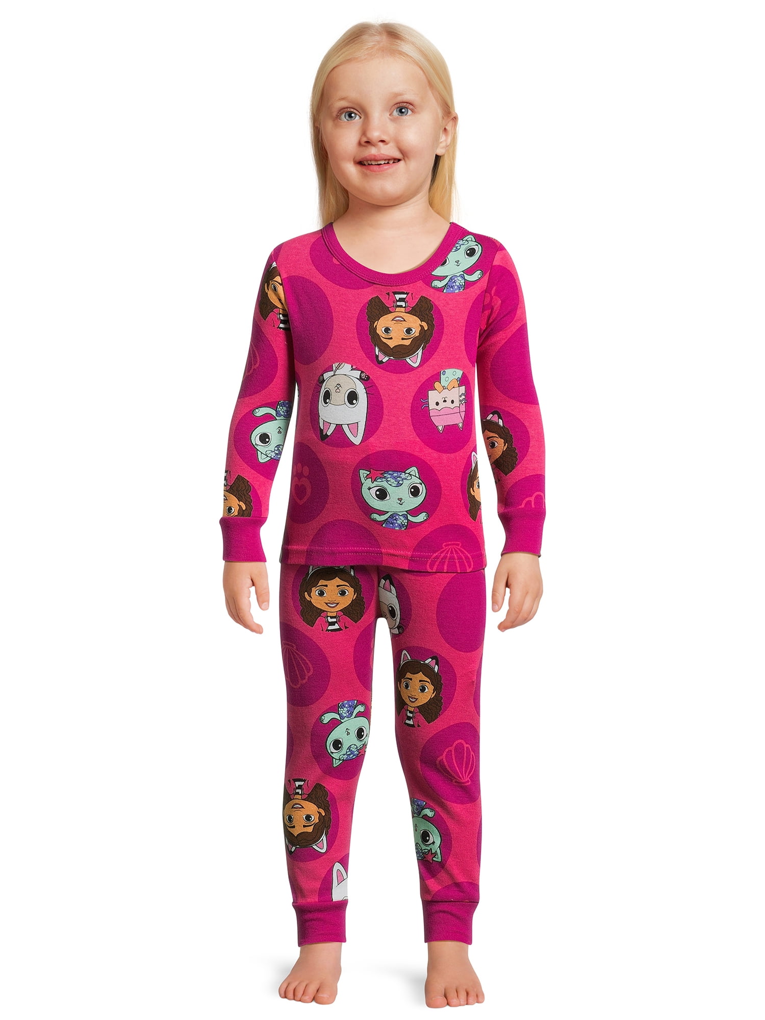 Character Toddler Tight Fit Long Sleeve and Pant Set, 2Piece Pajamas