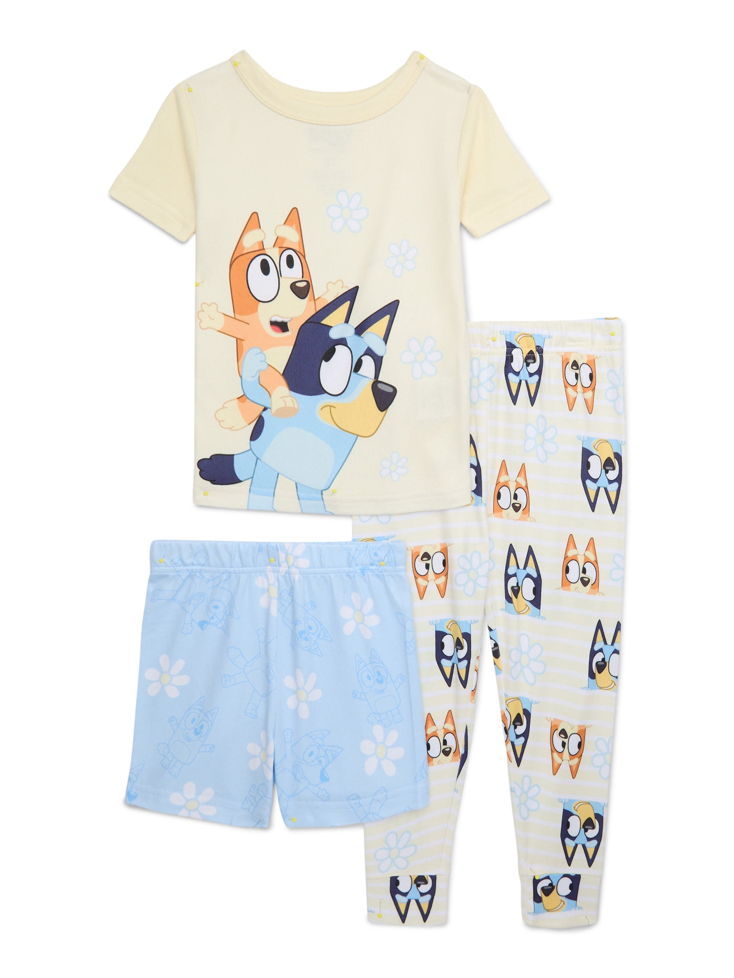 Character Toddler Top, Pants and Shorts Pajama Set, 3-Piece, Sizes 12M-5T