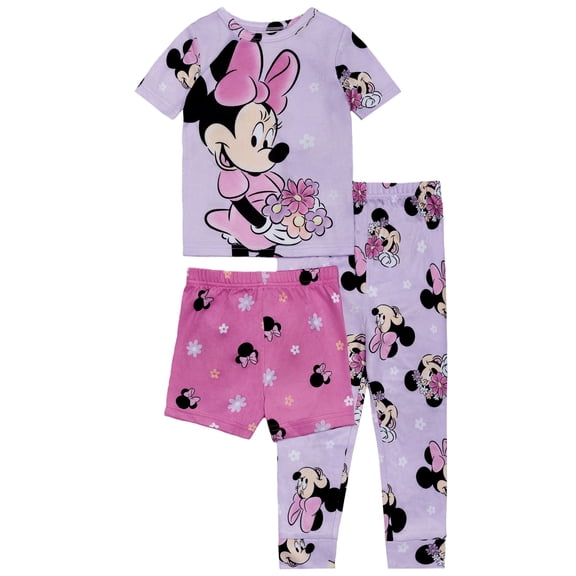 Character Toddler Top, Pants and Shorts Pajama Set, 3-Piece, Sizes 12M-5T