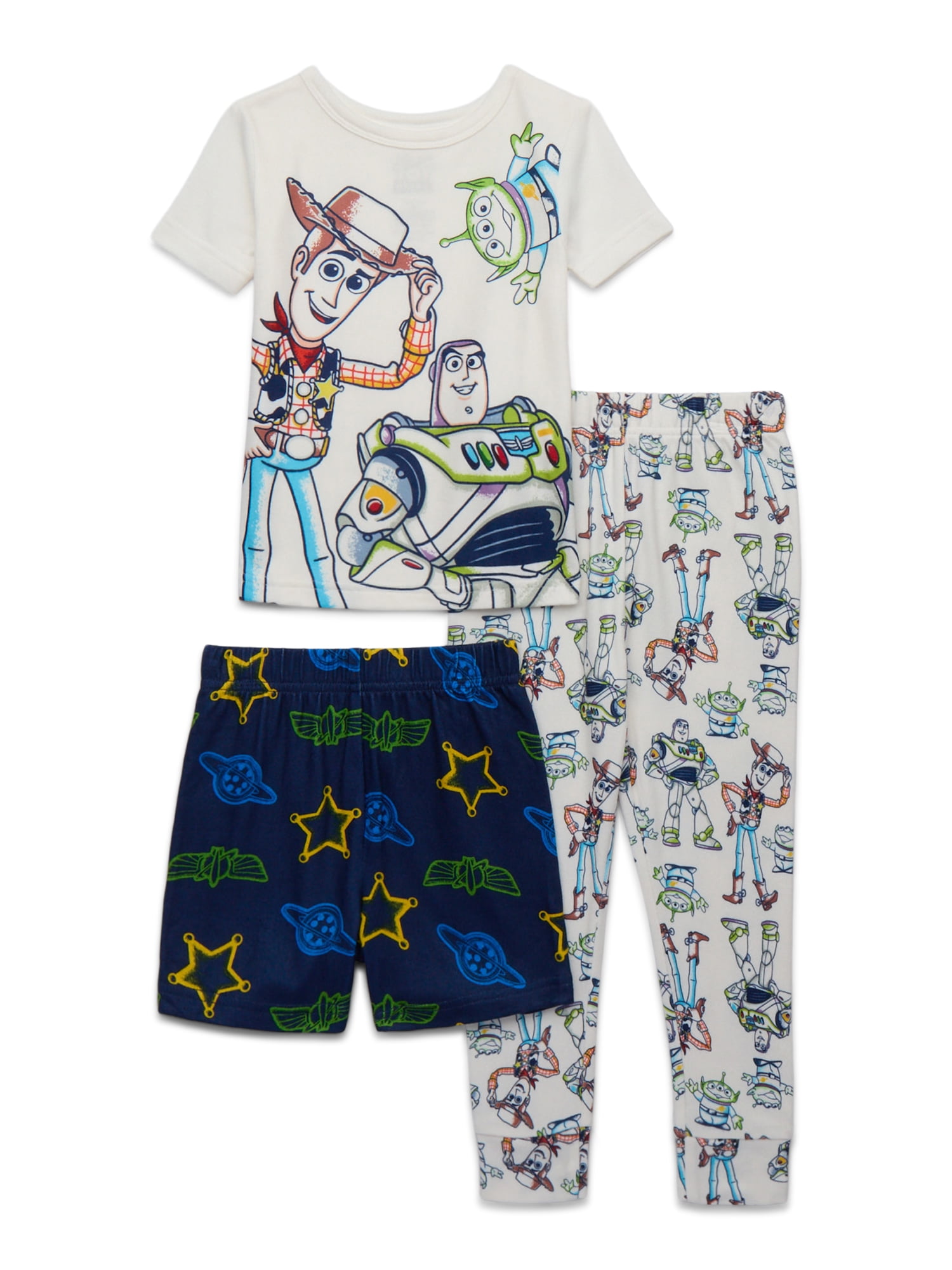 Character Toddler Top, Pants and Shorts Pajama Set, 3-Piece, Sizes 12M-5T