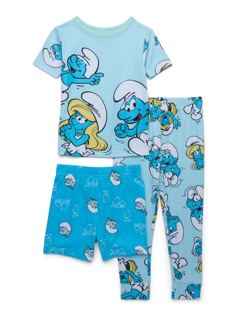 Smurfs 3-Piece Pajama Set - Cozy Toddler Sleepwear - Walmart.com