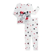 MICKEY MOUSE Character Toddler Unisex Valentine's Day Pajama Set, 2-Piece, Sizes 12M-5T