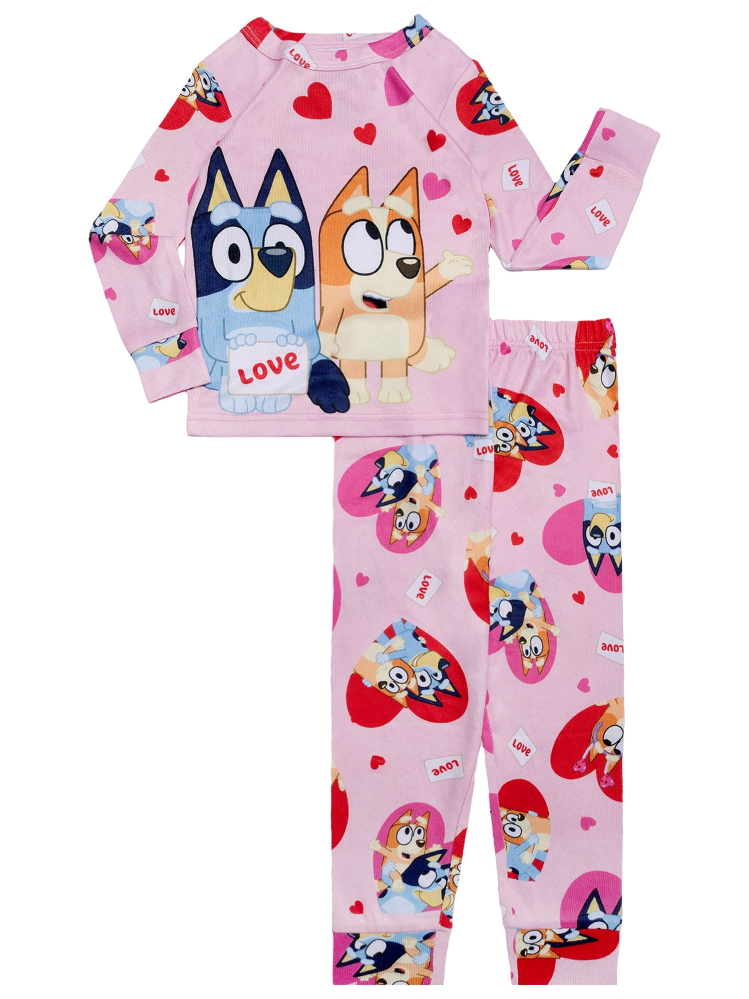 Character Toddler Unisex Valentine's Day Pajama Set, 2-Piece, Sizes 12M-5T