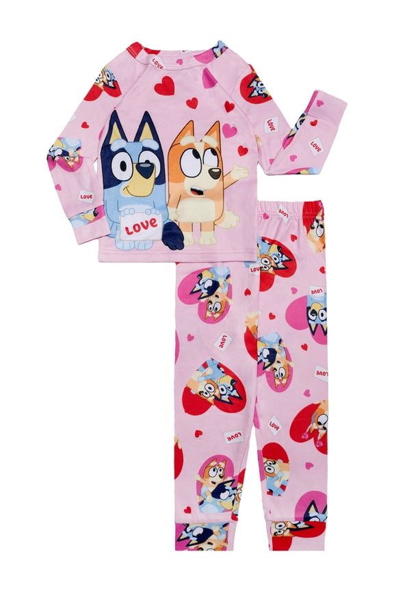 Character Toddler Unisex Valentine's Day Pajama Set, 2-Piece, Sizes 12M-5T
