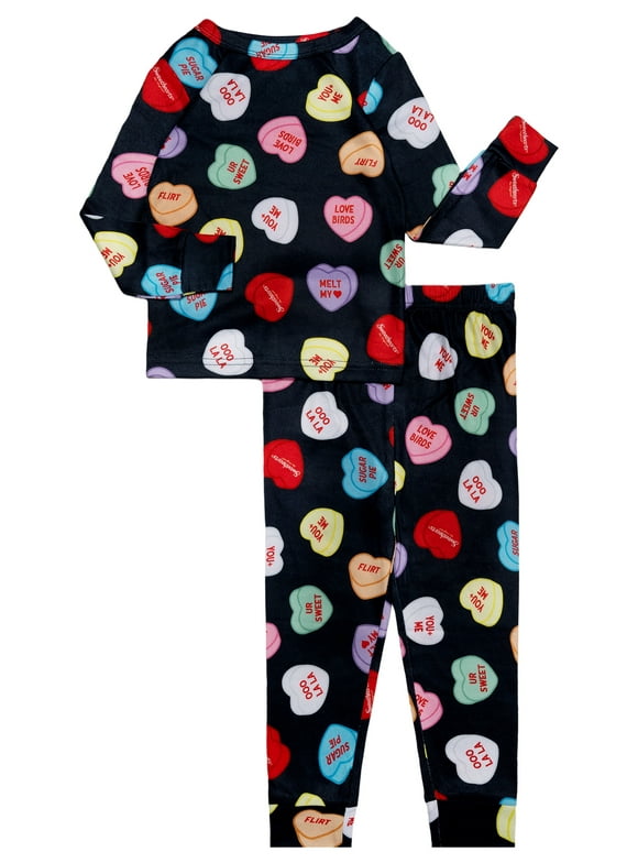 Character Toddler Unisex Valentine's Day Pajama Set, 2-Piece, Sizes 12M-5T