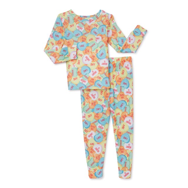 Character Toddler Unisex Valentine's Day Pajama Set, 2Piece, Sizes 12M5T